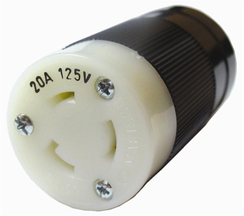 CONNECTOR # 205C, Twist Lock, 125 volt, 20 amp.
