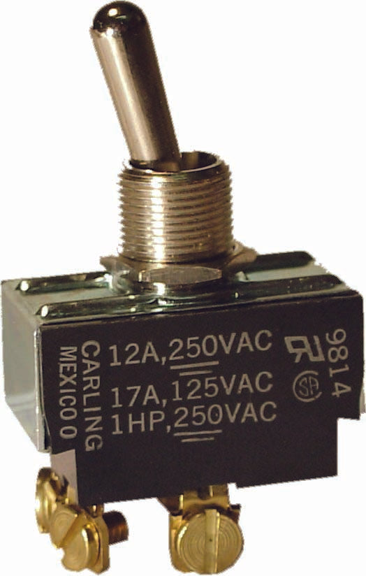 TOGGLE SWITCHES 7566K5 17 AMP, 12 AMP MOM. ON