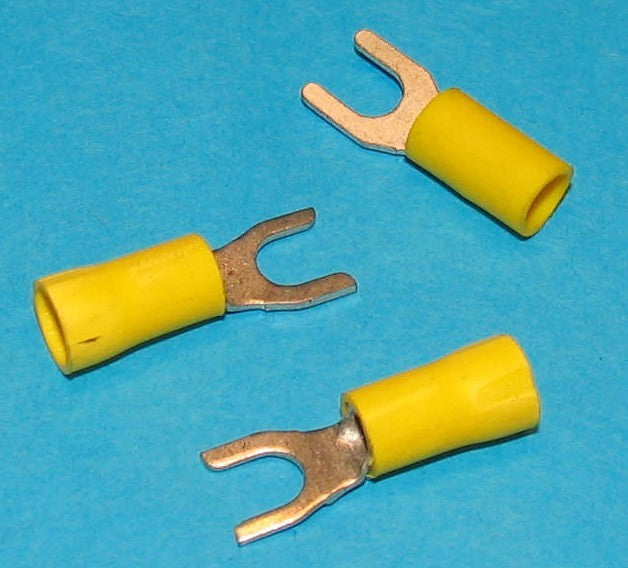 3.1.2 TERMINALS SPADE "VINYL-INSULATED" # SV-20-6 100 PER PACK