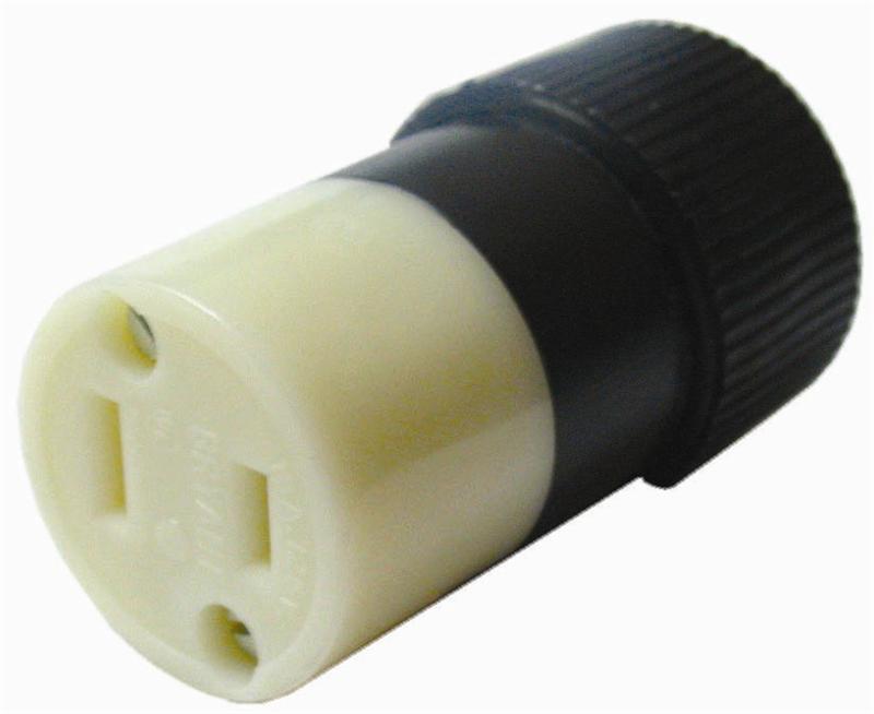 CONNECTOR # 9755N, 2 Wire "Polarized", 125 volt, 15 amp. (2-Pack)
