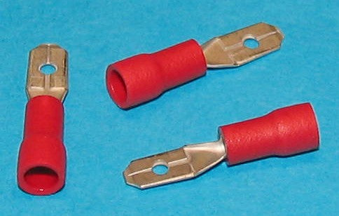 .187.020-2 TERMINALS MALE DISCONNECT VINYL INSULATED 100 PER PACK # 90-196